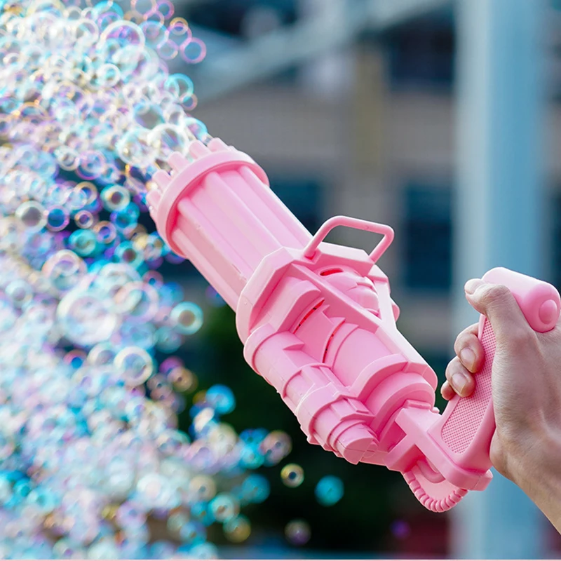 8/18 holes Gatling Bubble Machine Kids Bubbles Toys Plastic Gatling Bubble Gun Toy Large Small Bubbles Machine for Dropshipping 
8/18 holes Gatling Bubble Machine Kids Bubbles Toys Plastic Gatling Bubble Gun Toy Large Small Bubbles Machine for Dropshipping