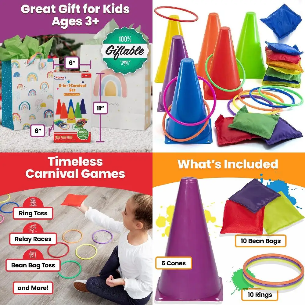 Adorable Family Fun Yard Sports Day Equipment Set - Ring Toss, Bean Bag Cones, Pool, Lawn, Street Games, Perfect for Outdoor Fam
Adorable Family Fun Yard Sports Day Equipment Set - Ring Toss, Bean Bag Cones, Pool, Lawn, Street Games, Perfect for Outdoor Fam