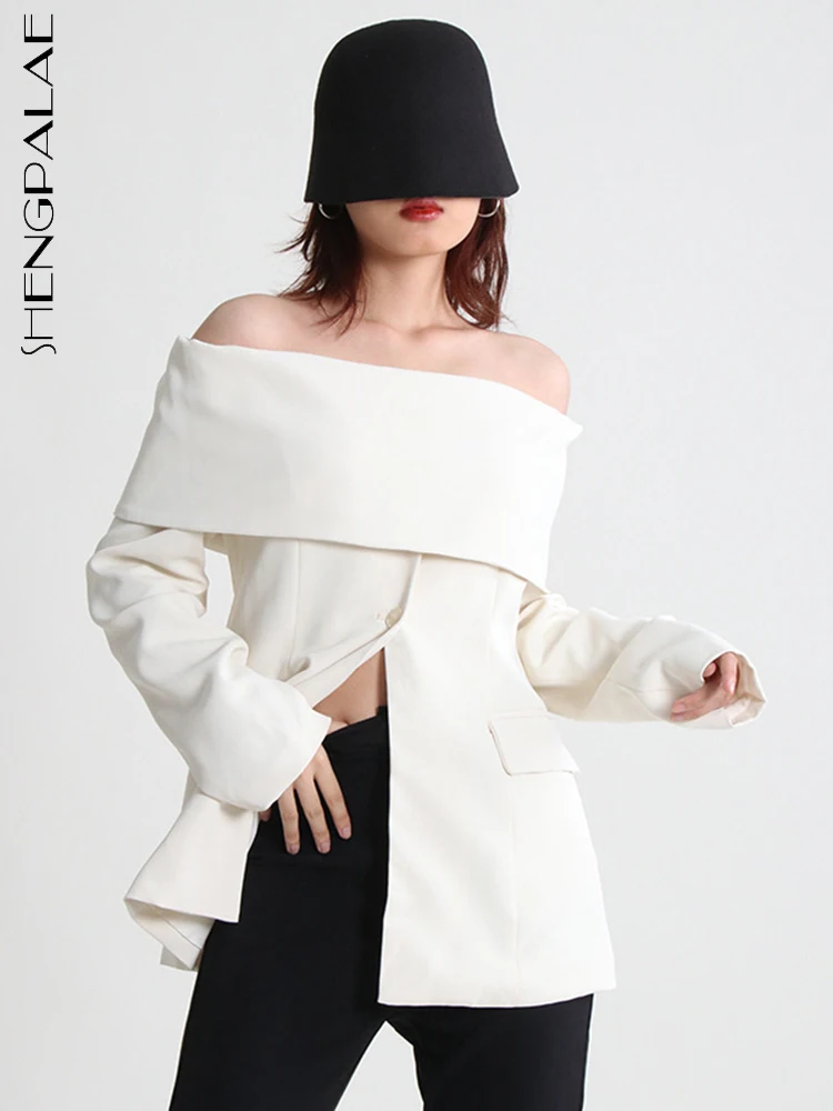 SHENGPALAE Slash Neck Blazer Coat Women Off Shoulder Long Sleeve Minimalist Blazers Female 2023 Spring Summer New Clothes 5R934
SHENGPALAE Slash Neck Blazer Coat Women Off Shoulder Long Sleeve Minimalist Blazers Female 2023 Spring Summer New Clothes 5R934