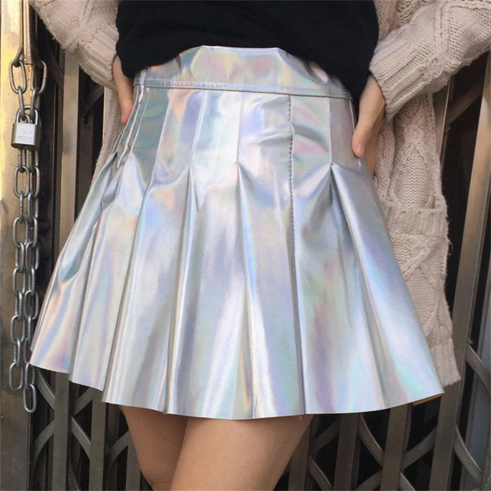 New Silver Shiny Psychedelic Skirt Laser High Waist Skirt Female Harajuku Skirts Womens Faldas Mujer Moda Japanese Snake Print
New Silver Shiny Psychedelic Skirt Laser High Waist Skirt Female Harajuku Skirts Womens Faldas Mujer Moda Japanese Snake Print