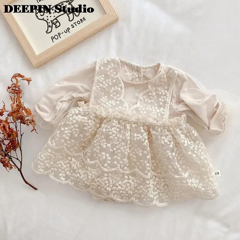 Deepin Studio 2022 Spring/Summer New Newborn Girls Clothes Long Sleeves Lace Mesh Baby Bodysuits Cotton Comfortable Kids Clothes
Deepin Studio 2022 Spring/Summer New Newborn Girls Clothes Long Sleeves Lace Mesh Baby Bodysuits Cotton Comfortable Kids Clothes