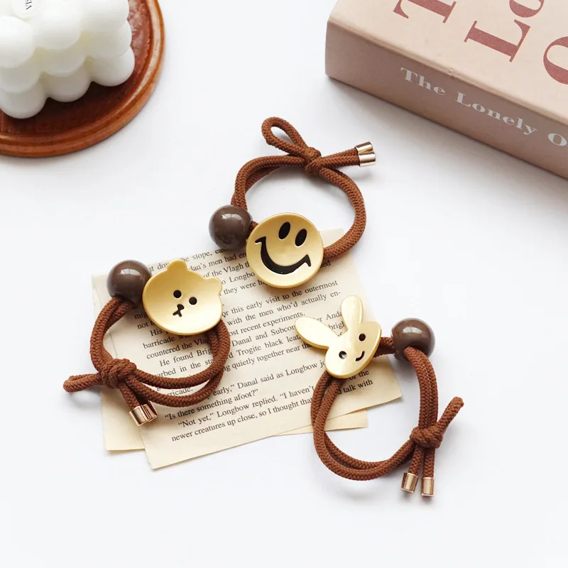 Korean milk tea color bear rabbit personality lovely rubber band smiling face hair rope hair accessories
Korean milk tea color bear rabbit personality lovely rubber band smiling face hair rope hair accessories