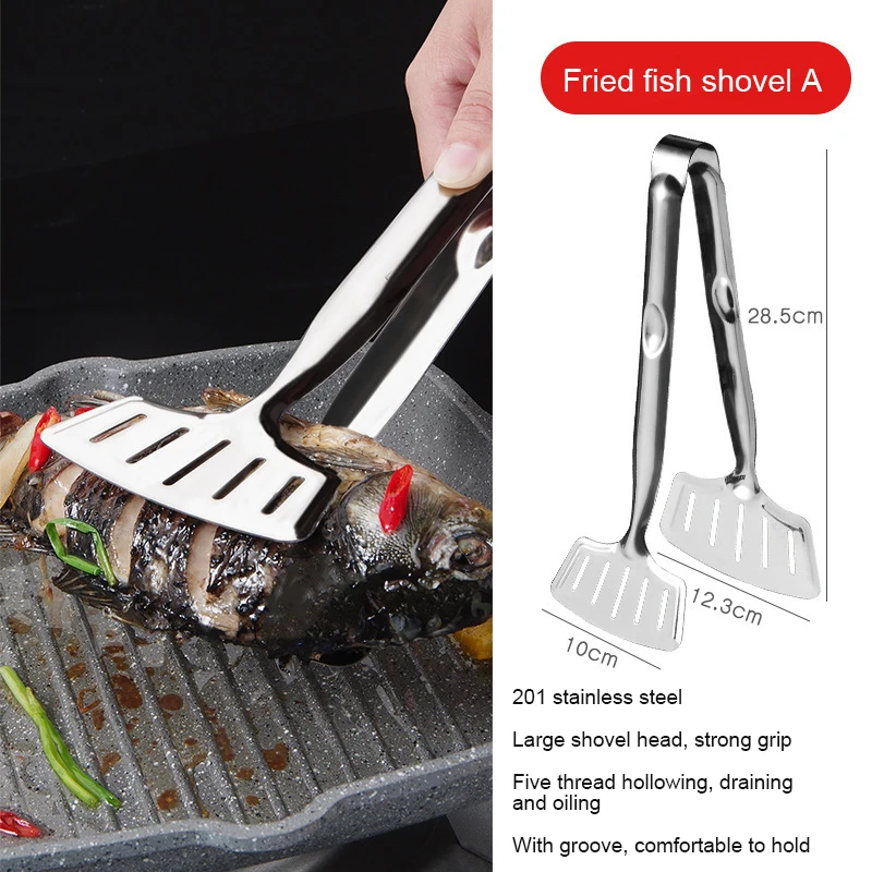 Beefsteak Stainless Steel Spatula Tongs Clip Double Sided Spatula 3-in-1 Spatula Bread Kitchen Tool Multifunctional Cooking Tong
Beefsteak Stainless Steel Spatula Tongs Clip Double Sided Spatula 3-in-1 Spatula Bread Kitchen Tool Multifunctional Cooking Tong