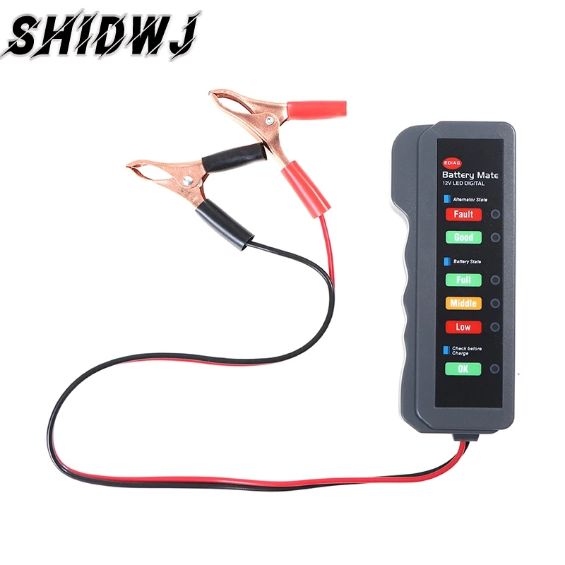 Car Goods Mini 12V Car Battery Tester Digital Alternator Tester 6 LED Lights Display Car Diagnostic Tool For Car High Quality
Car Goods Mini 12V Car Battery Tester Digital Alternator Tester 6 LED Lights Display Car Diagnostic Tool For Car High Quality