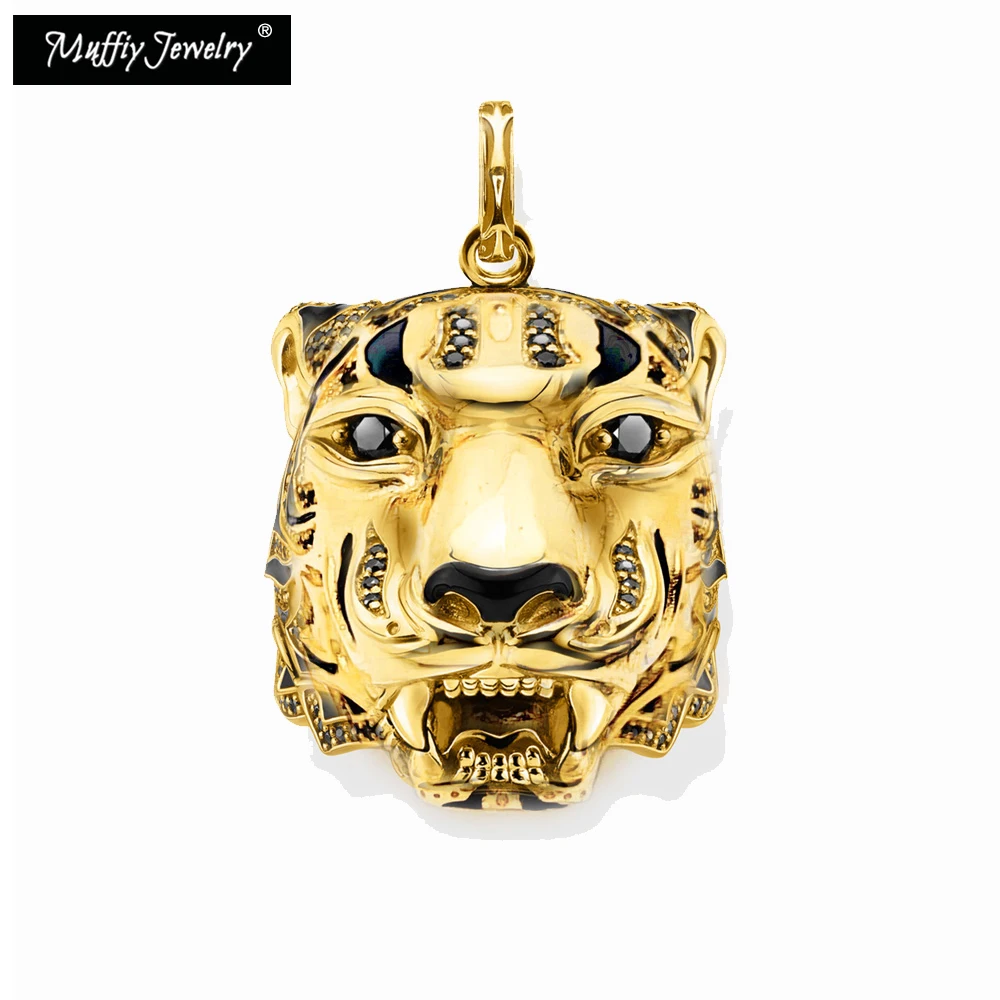 Pendant Golden Tiger 925 Sterling Silver With Black Zircon Stones 2022 New Fine Man Jewelry Accessories Fit Necklace Power Gift
Pendant Golden Tiger 925 Sterling Silver With Black Zircon Stones 2022 New Fine Man Jewelry Accessories Fit Necklace Power Gift
