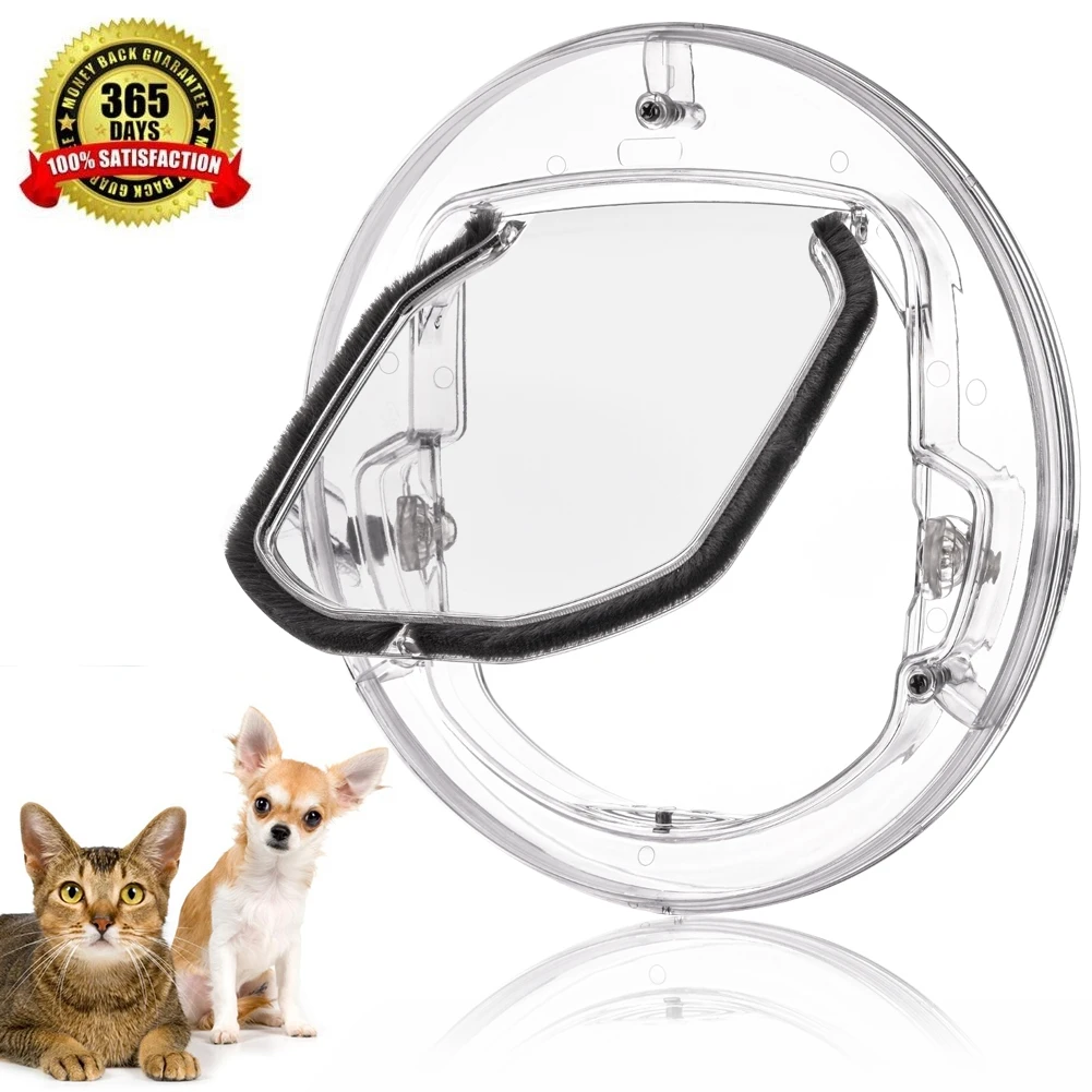 

4 Way Locking Cat Flap Door For Interior Exterior Doors Weatherproof Pet Doors For Cats & Doggie Suitable For Wall