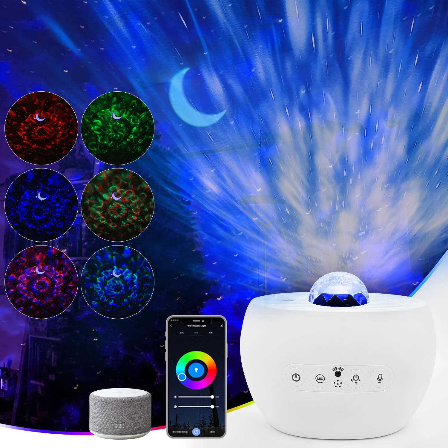 Colorful LED Projector, Moon Star Galaxy, USB Rotating Night Light, Music Player, Children's Room Decoration
Colorful LED Projector, Moon Star Galaxy, USB Rotating Night Light, Music Player, Children's Room Decoration