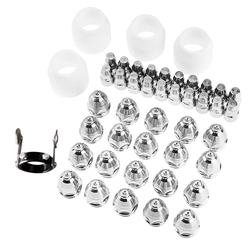 SEWS-45Pcs P80 Cutting Torch Consumable Kit Electrode Tip Nozzle 1.5Mm Cup Roller Guide Wheel Outfit Plasma Cutter Consumable
SEWS-45Pcs P80 Cutting Torch Consumable Kit Electrode Tip Nozzle 1.5Mm Cup Roller Guide Wheel Outfit Plasma Cutter Consumable