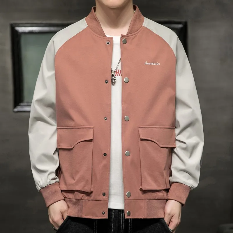 Mens Jacket Trend New Button Casual big pocket Coats Baseball Uniform Spring And Autumn Tide Brand Clothes
Mens Jacket Trend New Button Casual big pocket Coats Baseball Uniform Spring And Autumn Tide Brand Clothes