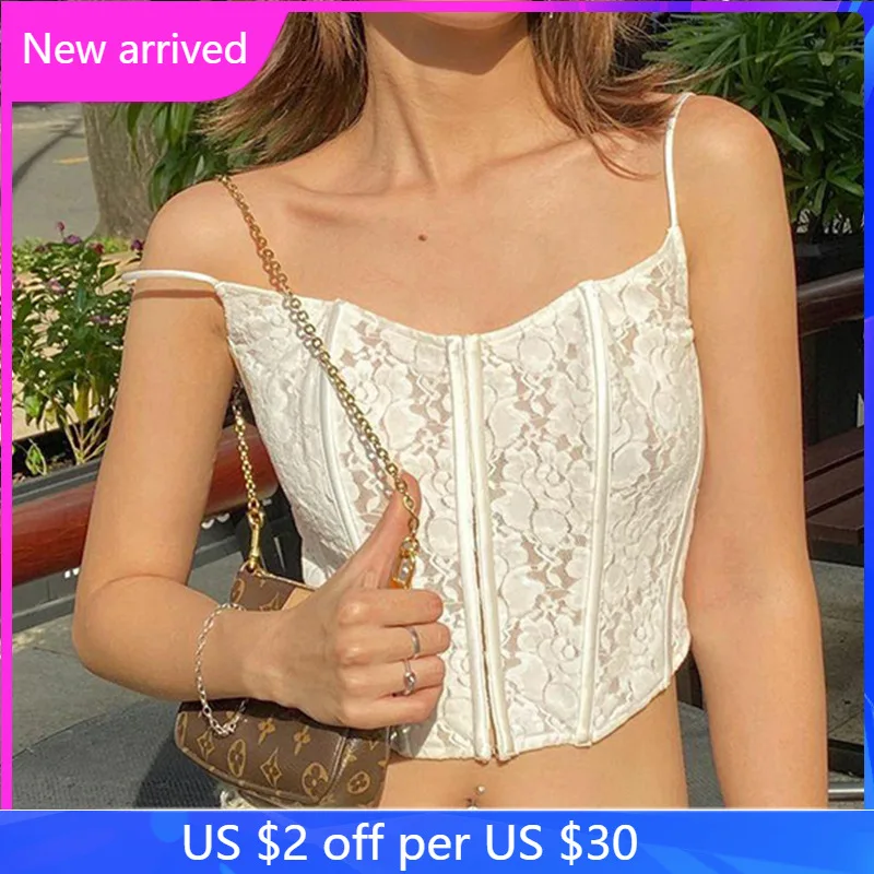 Spring and Summer New Lace Pattern Vest Sexy Tight-fitting Hollow-out Buttoned Crop Top for Women
Spring and Summer New Lace Pattern Vest Sexy Tight-fitting Hollow-out Buttoned Crop Top for Women