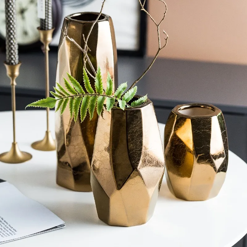 Nordic Golden Vase Plating Craft Retro Geometrical Irregular Ceramic Decor Vases Living Room Decoration Plant Pots Decorative
Nordic Golden Vase Plating Craft Retro Geometrical Irregular Ceramic Decor Vases Living Room Decoration Plant Pots Decorative