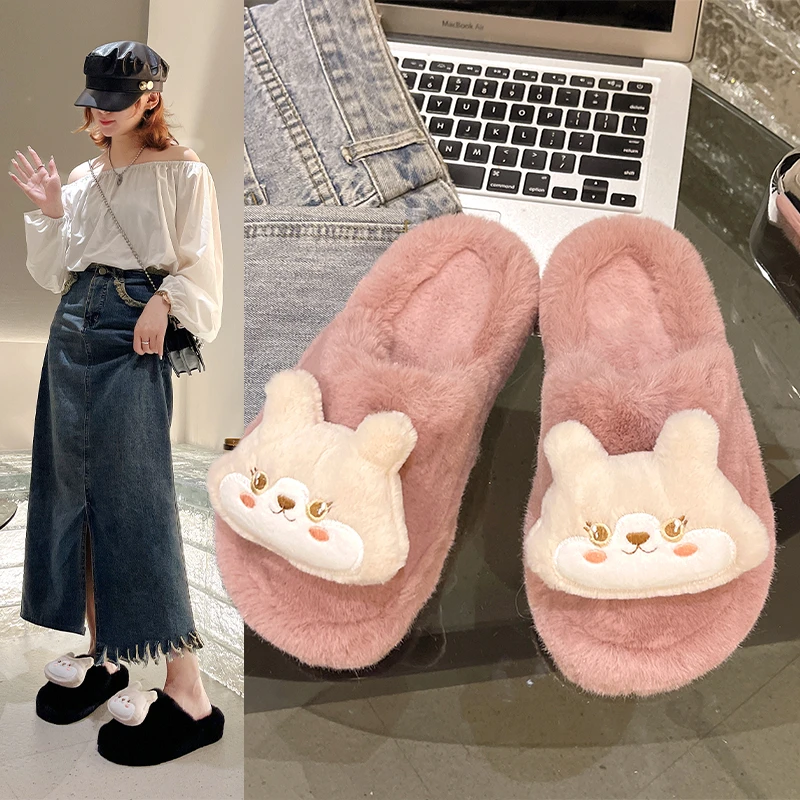 Winter Warm Cotton Slippers Thick Soft Sole Plush Slippers Indoor Women Solid Color Cartoon Non-slip Slippers Flat Slippers
Winter Warm Cotton Slippers Thick Soft Sole Plush Slippers Indoor Women Solid Color Cartoon Non-slip Slippers Flat Slippers