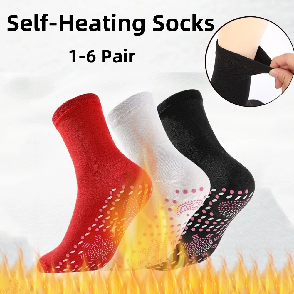 1-6Pair New Unisex Heated Socks Winter Self-Heating Socks Anti-Fatigue Outdoor Warm Thicken for Fishing Camping Hiking Skiing
1-6Pair New Unisex Heated Socks Winter Self-Heating Socks Anti-Fatigue Outdoor Warm Thicken for Fishing Camping Hiking Skiing