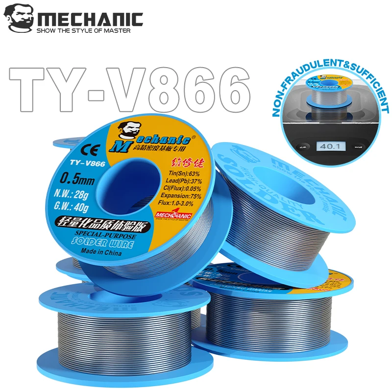 Проволока для пайки MECHANIC, оловянная, 0.2-0.8 мм
Проволока для пайки MECHANIC, оловянная, 0.2-0.8 мм