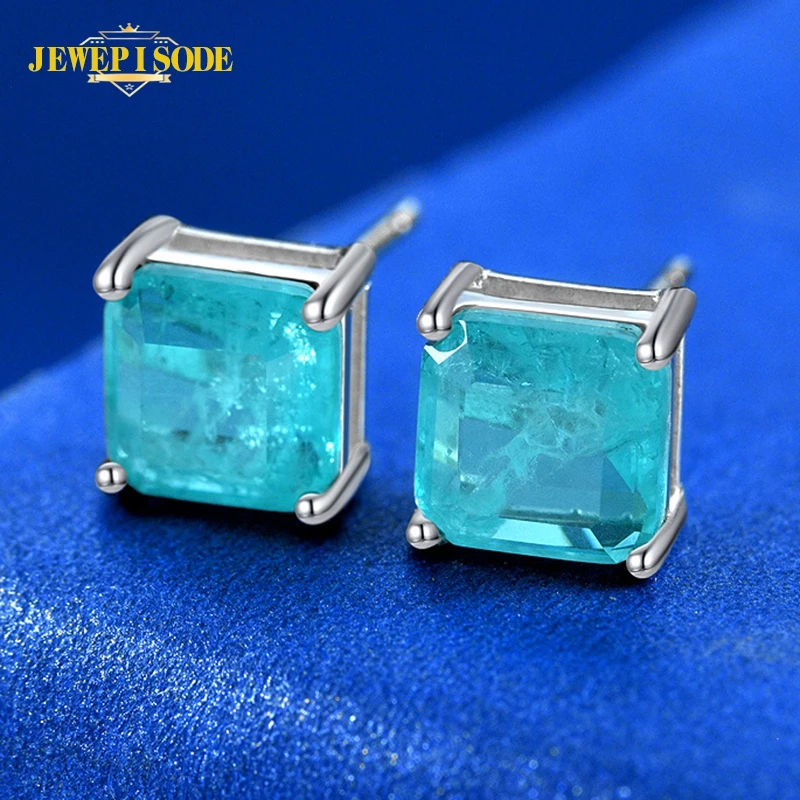 Jewepisode Solid 925 Sterling Silver Paraiba Tourmaline Gemstone Stud Earrings for Women Female Fine Jewelry Wholesale Earrings
Jewepisode Solid 925 Sterling Silver Paraiba Tourmaline Gemstone Stud Earrings for Women Female Fine Jewelry Wholesale Earrings