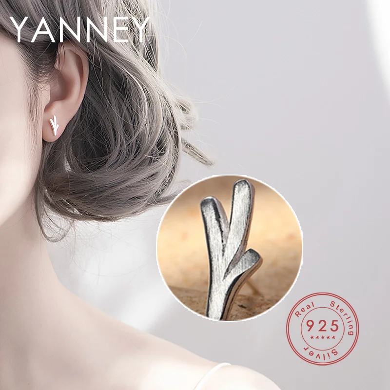 YANNEY Silver Color 2022 trend fashion branch stud earring woman simple small tree branch jewelry temperament accessories 
YANNEY Silver Color 2022 trend fashion branch stud earring woman simple small tree branch jewelry temperament accessories