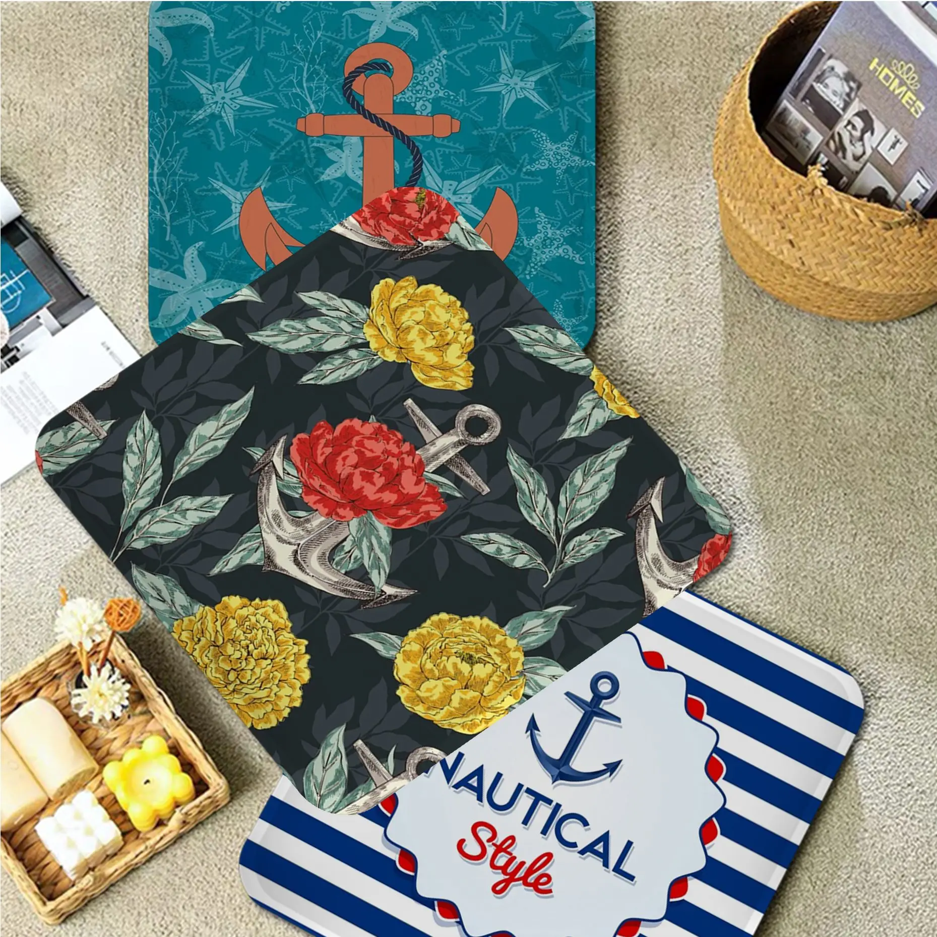 Blue Sea Compass Anchor Art Stool Pad Patio Home Kitchen Office Chair Seat Cushion Pads Sofa Seat 40x40cm Buttocks Pad
Blue Sea Compass Anchor Art Stool Pad Patio Home Kitchen Office Chair Seat Cushion Pads Sofa Seat 40x40cm Buttocks Pad