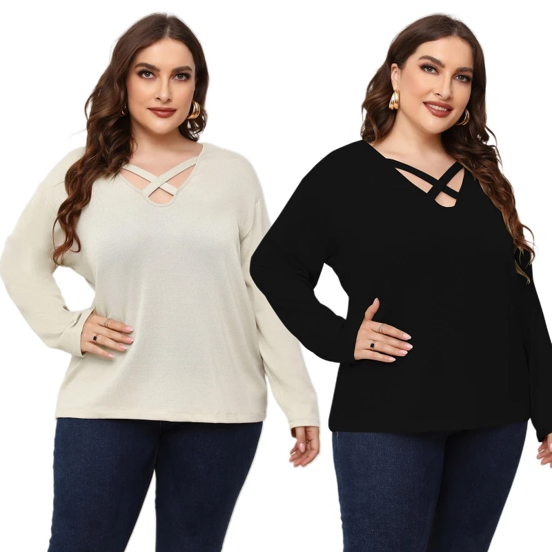 Женская Повседневная футболка с длинным рукавом, женские топы, стильные рубашки с V-образным вырезом и перекрещивающимися полосками, топы, у...
Женская Повседневная футболка с длинным рукавом, женские топы, стильные рубашки с V-образным вырезом и перекрещивающимися полосками, топы, у...