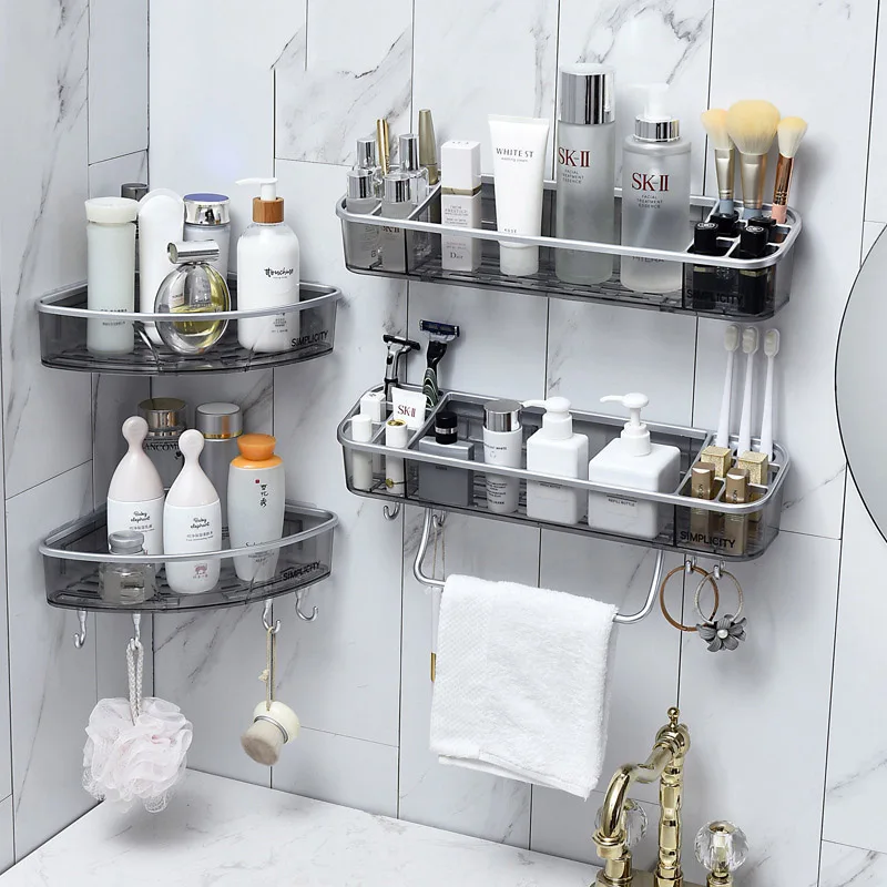Drainable Bathroom Shelf Cosmetic Towel Storage Rack With Hooks Wall Shower Corner Shelf Organizer Bathroom Accessories
Drainable Bathroom Shelf Cosmetic Towel Storage Rack With Hooks Wall Shower Corner Shelf Organizer Bathroom Accessories