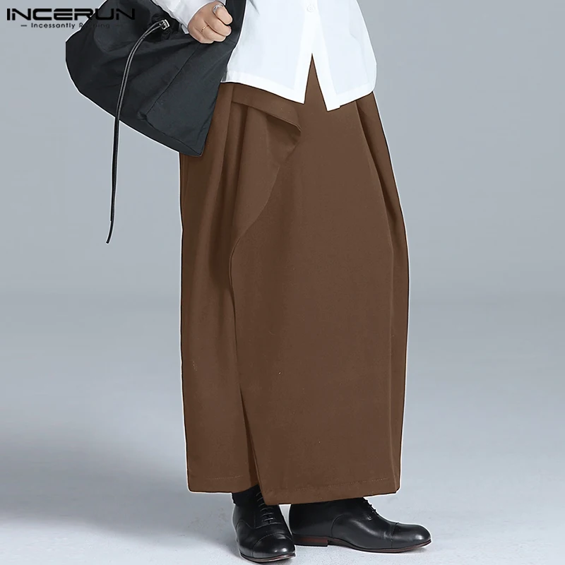 INCERUN 2023 Korean Style Men's Trousers Solid Color Loose Irregular Long Pants Casual Fake Two Pieces Wide Leg Pantalons S-5XL
INCERUN 2023 Korean Style Men's Trousers Solid Color Loose Irregular Long Pants Casual Fake Two Pieces Wide Leg Pantalons S-5XL