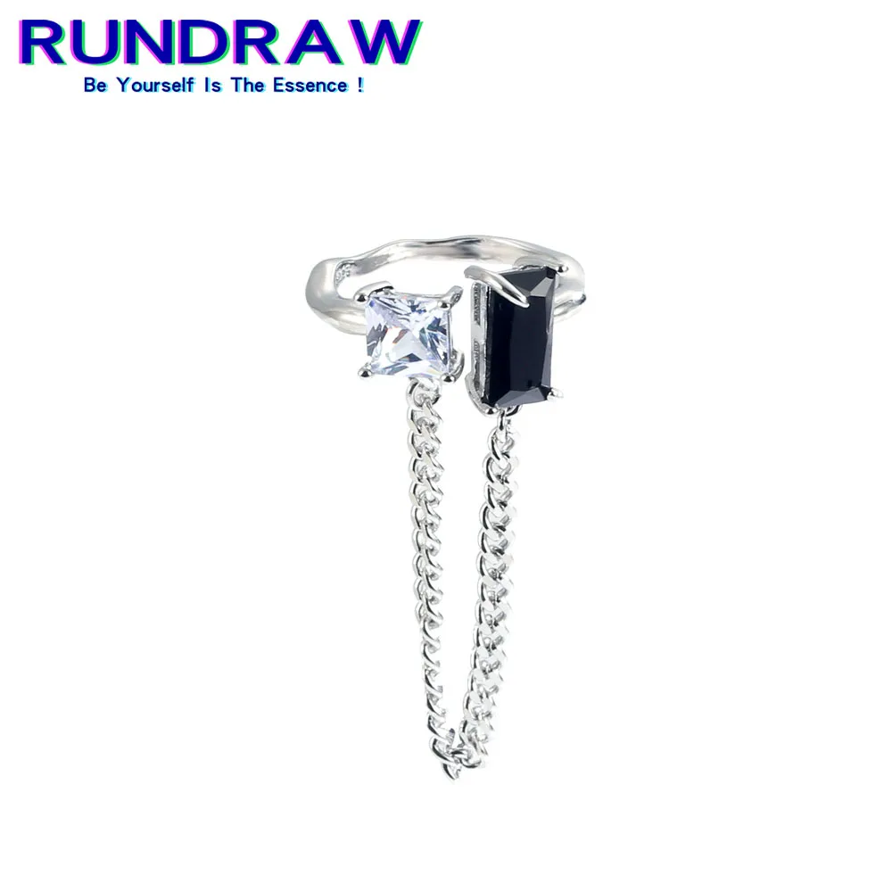RUNDRAW Fashion Hip Hop Silver Color Black Gemstone Diamond Ring for Men Women For Banquet Festive Gift Rings
RUNDRAW Fashion Hip Hop Silver Color Black Gemstone Diamond Ring for Men Women For Banquet Festive Gift Rings