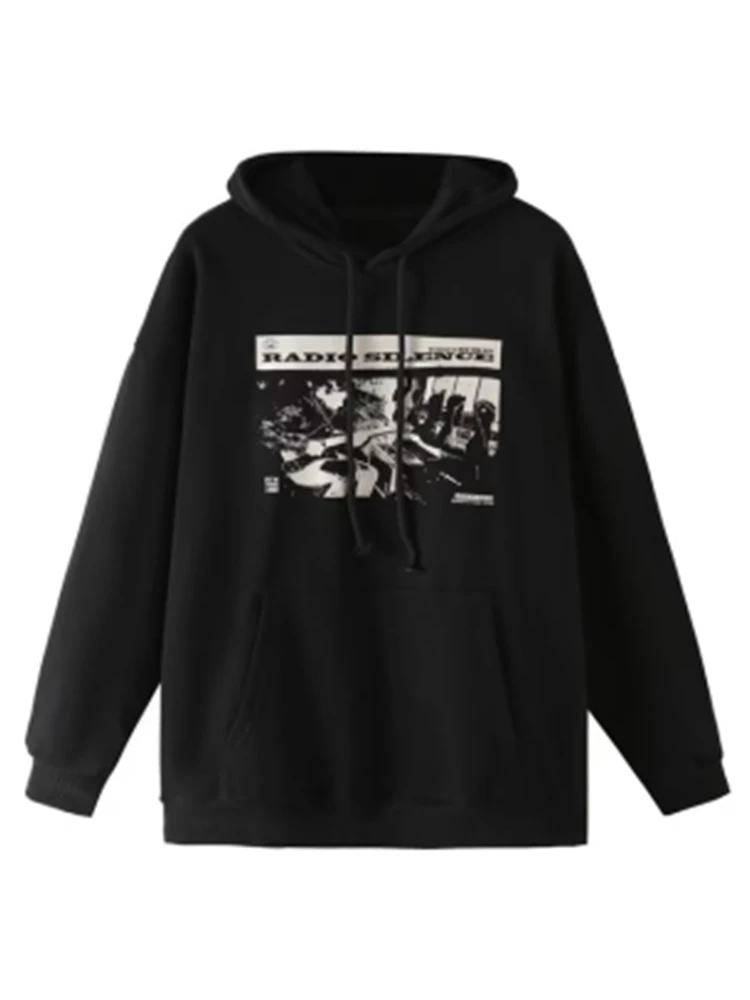 UNUTH Casual Women Black Band Printed Loose Hoodies 2022 Autumn Fashion Hooded Long Sleeves Female Chic Pullovers
UNUTH Casual Women Black Band Printed Loose Hoodies 2022 Autumn Fashion Hooded Long Sleeves Female Chic Pullovers