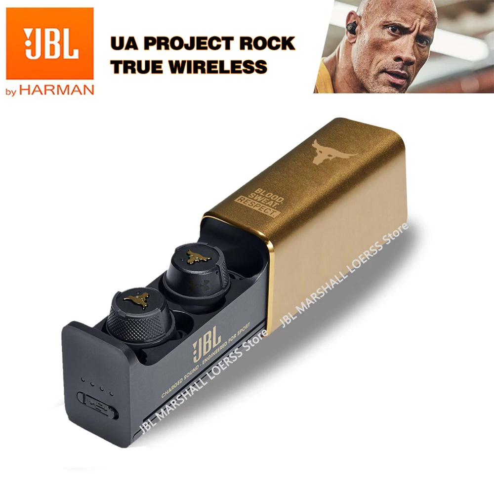 

JBL UA Project Rock True Wireless Bluetooth Headphone Original In-Ear IPX7 Game Stereo Headsets with Mic Earbuds Sport Earphone