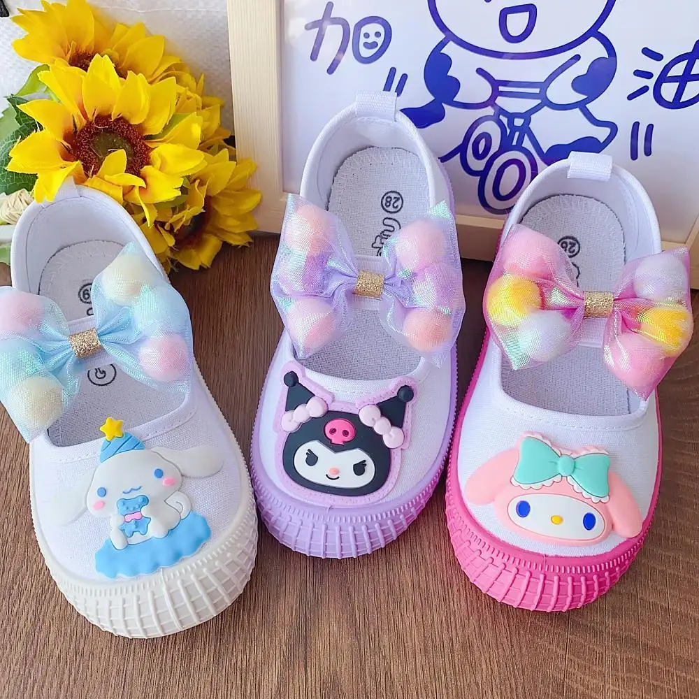 Sanrios аниме Kuromi Cinnamoroll My Melody Детские холщовые туфли с бантом Симпатичные Мультяшные для девочек мягкая Нескользящая маленькая белая обувь
Sanrios аниме Kuromi Cinnamoroll My Melody Детские холщовые туфли с бантом Симпатичные Мультяшные для девочек мягкая Нескользящая маленькая белая обувь