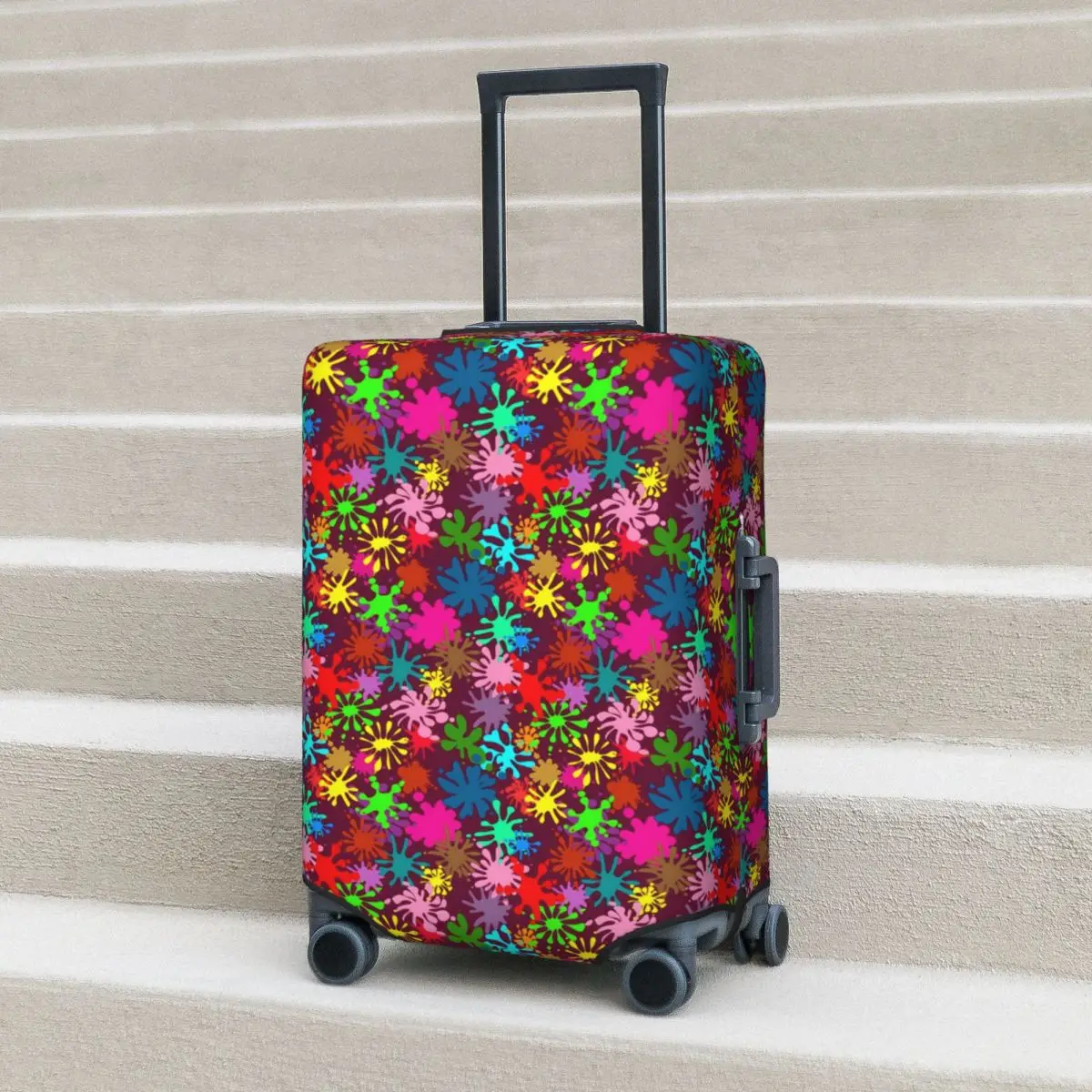 Cute Paint Splatter Suitcase Cover Colorful Print Cruise Trip Protector Vacation Elastic Luggage Supplies
Cute Paint Splatter Suitcase Cover Colorful Print Cruise Trip Protector Vacation Elastic Luggage Supplies