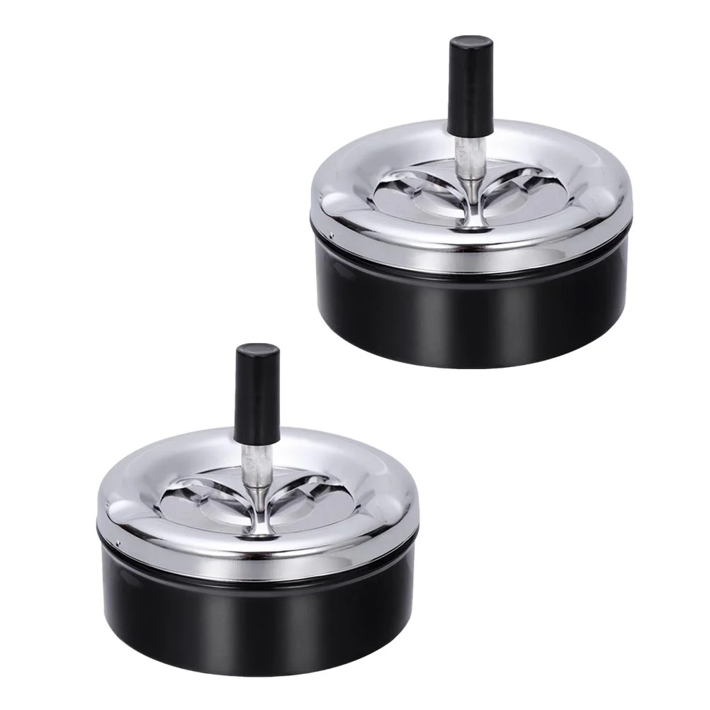 2pcs 601-1 Metal Ashtray with Lid Cover Sealing Ashtray Smokeless Hand-press Type Automatic Cleaning Rotatable Ashtrays
2pcs 601-1 Metal Ashtray with Lid Cover Sealing Ashtray Smokeless Hand-press Type Automatic Cleaning Rotatable Ashtrays