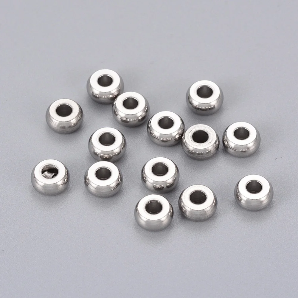 4-50PC 7 Styles 304 Stainless Steel Bead Spacers Rondelle for Jewelry Making DIY Bracelets Necklace Craft
4-50PC 7 Styles 304 Stainless Steel Bead Spacers Rondelle for Jewelry Making DIY Bracelets Necklace Craft