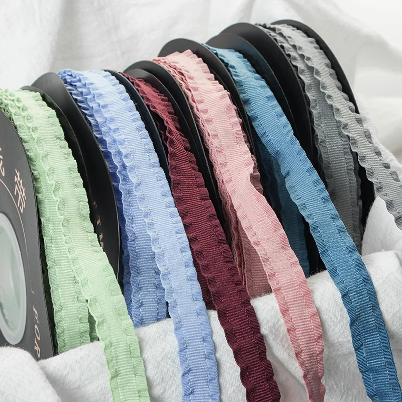 20 Yards 10MM Ruffled Ribbon Lotus Leaf for Gift Packaging Grosgrain Satin Ribbons DIY Hair Bows Crafts Handmade Accessories 
20 Yards 10MM Ruffled Ribbon Lotus Leaf for Gift Packaging Grosgrain Satin Ribbons DIY Hair Bows Crafts Handmade Accessories