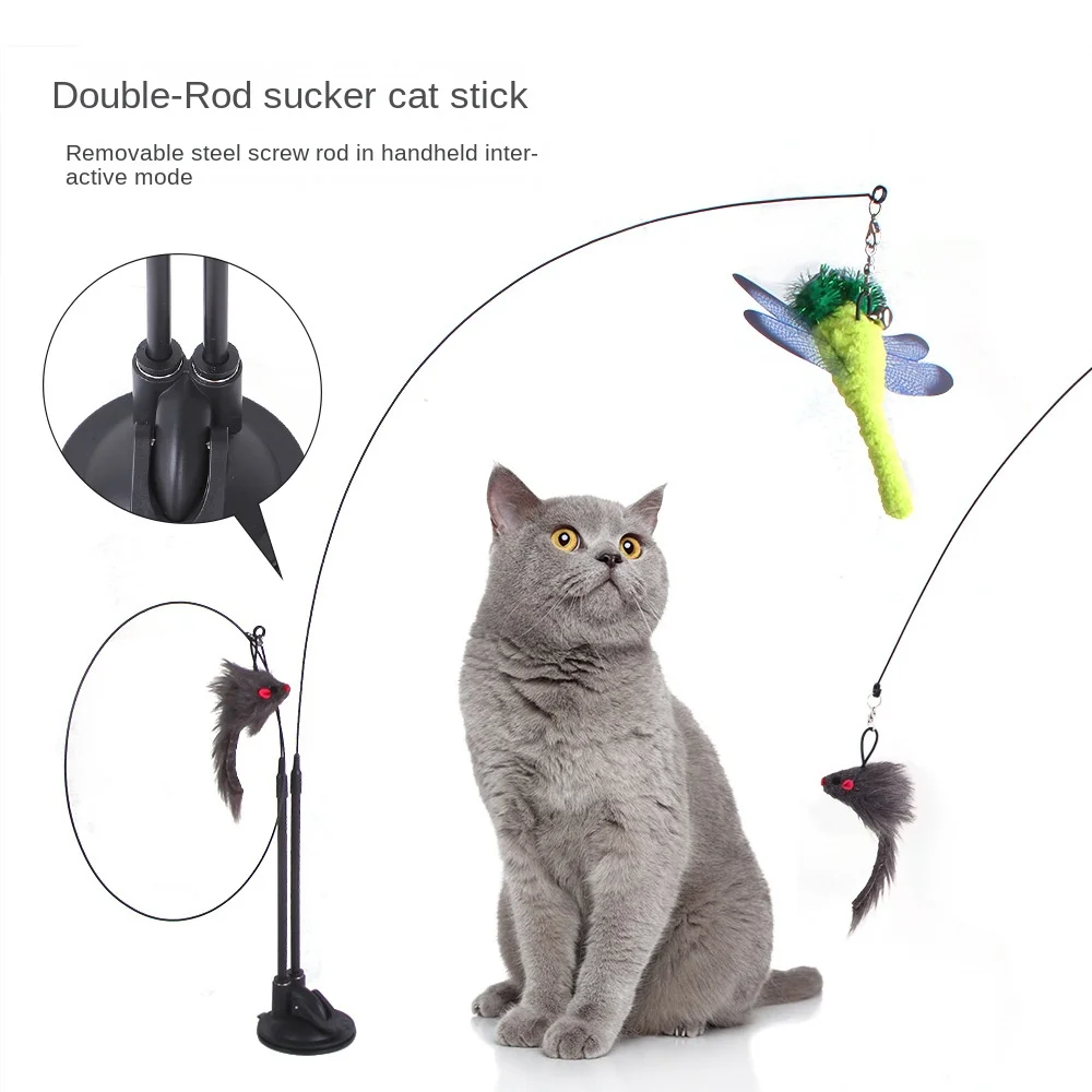 Handfree Bird/Feather Cat Wand with Bell Powerful Suction Cup Interactive Toys for Cats Kitten Hunting Exercise Pet Products
Handfree Bird/Feather Cat Wand with Bell Powerful Suction Cup Interactive Toys for Cats Kitten Hunting Exercise Pet Products