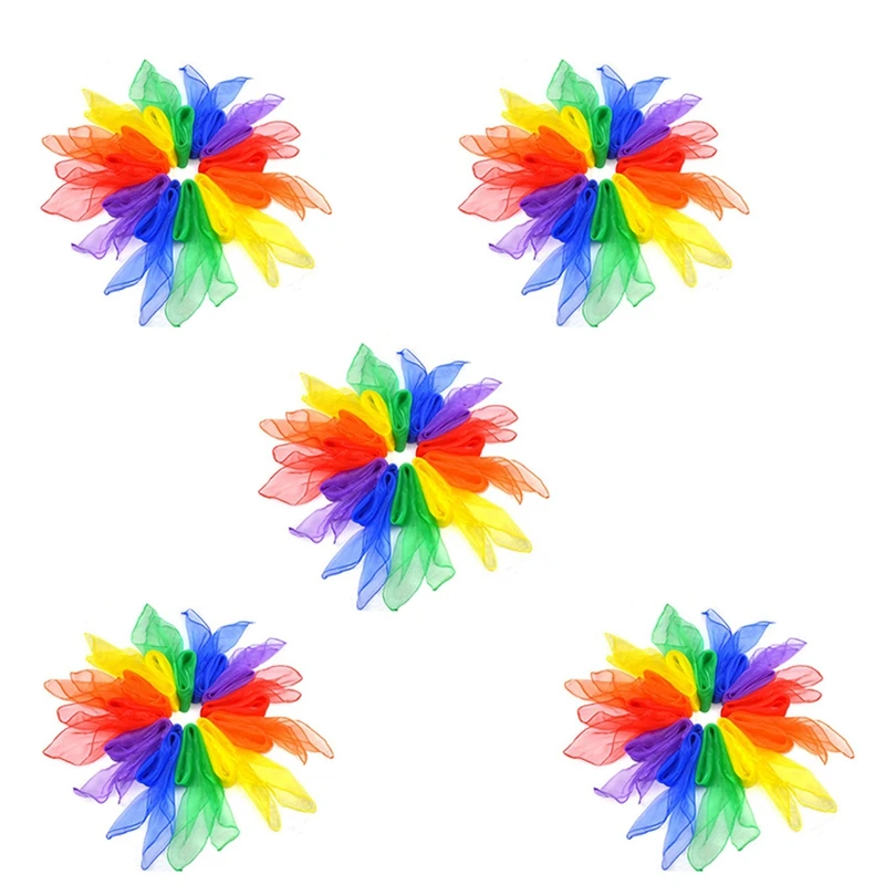 60Pcs Square Juggling Silk Dance Scarves Magic Tricks Performance Props Movement Scarves Rhythm Band Scarf 6 Colors
60Pcs Square Juggling Silk Dance Scarves Magic Tricks Performance Props Movement Scarves Rhythm Band Scarf 6 Colors