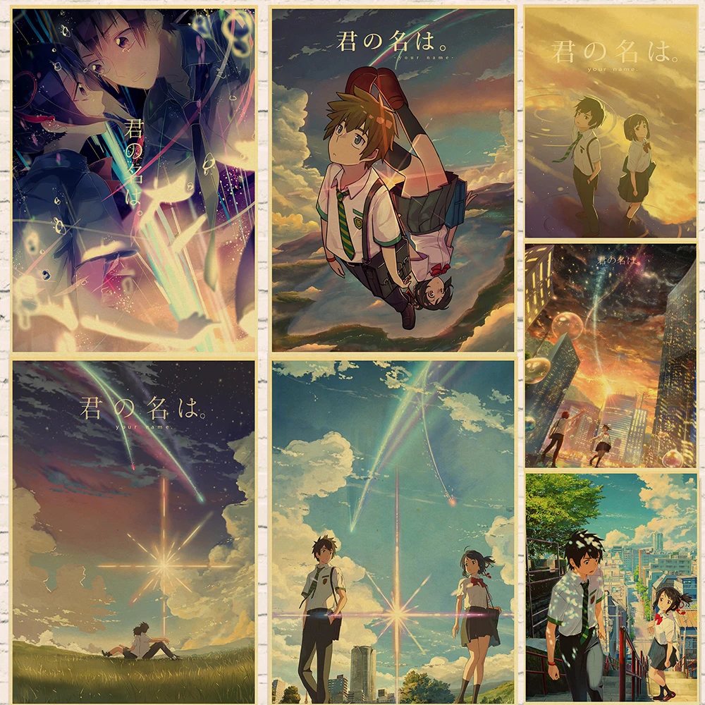 Makoto Shinkai Japanese Classic Anime Your Name Poster Kraft Paper and Prints Art Wall Stickers Home Room Cafe Bar Decoration
Makoto Shinkai Japanese Classic Anime Your Name Poster Kraft Paper and Prints Art Wall Stickers Home Room Cafe Bar Decoration