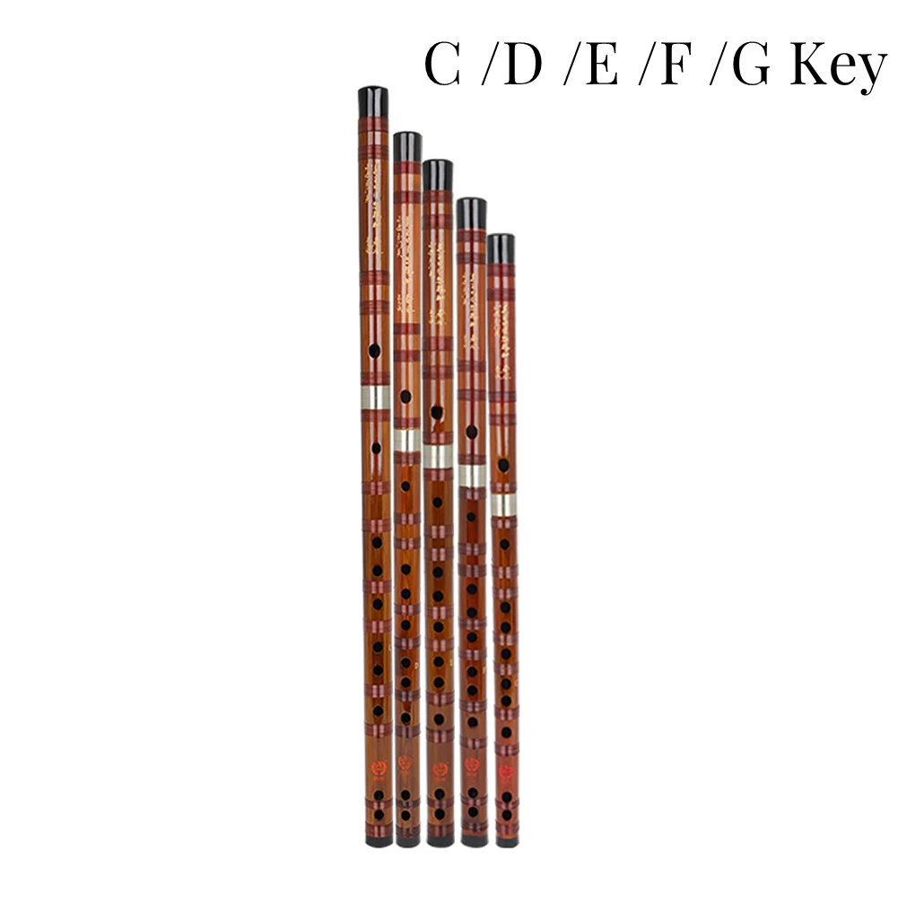

Professional Bamboo Flute Chinese Flauta Traditional Instruments C D E F G Key Flute Membrane Chinese Knot Diaphragm Protector