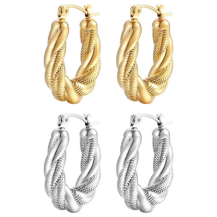 Fashion Stainless Steel Earrings Women's Fashion Temperament 18K Gold Titanium Steel Earrings
Fashion Stainless Steel Earrings Women's Fashion Temperament 18K Gold Titanium Steel Earrings