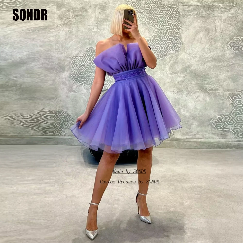 SONDR Simple Shiny Belt Tulle Short Night Evening Dresses Prom Dress Strapless Formal Celebrity Prom Gowns Party Dresses
SONDR Simple Shiny Belt Tulle Short Night Evening Dresses Prom Dress Strapless Formal Celebrity Prom Gowns Party Dresses