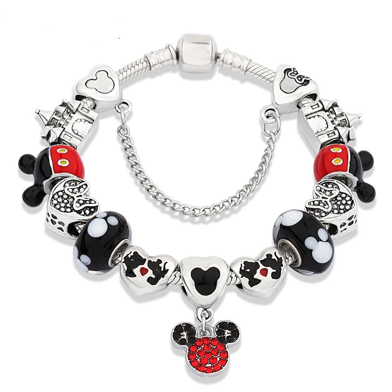 Pop Black Enamel Pendant Bracelet Black Glass Bead Bracelet Castle Bracelet
Pop Black Enamel Pendant Bracelet Black Glass Bead Bracelet Castle Bracelet