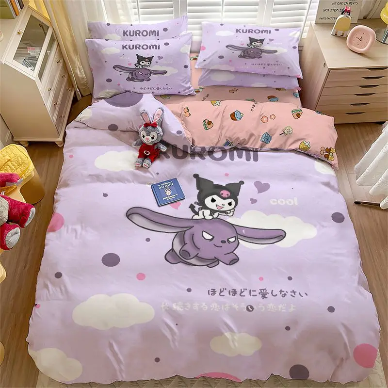 Anime Sanrio Kuromi Cartoon Cute Children's Three-piece Set High-Value Fashion Simple Dormitory Home Bedding Four-piece Set
Anime Sanrio Kuromi Cartoon Cute Children's Three-piece Set High-Value Fashion Simple Dormitory Home Bedding Four-piece Set