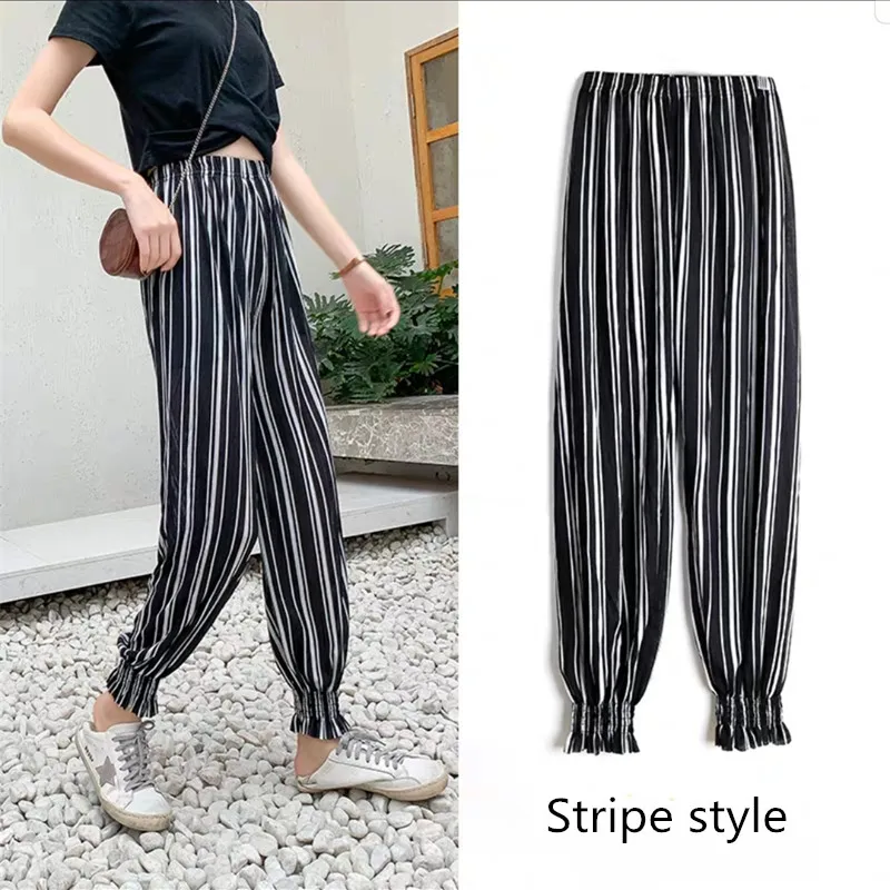 New letter anti mosquito pants lantern pants women's High Waist Chiffon ice Leggings thin summer floating pants
New letter anti mosquito pants lantern pants women's High Waist Chiffon ice Leggings thin summer floating pants