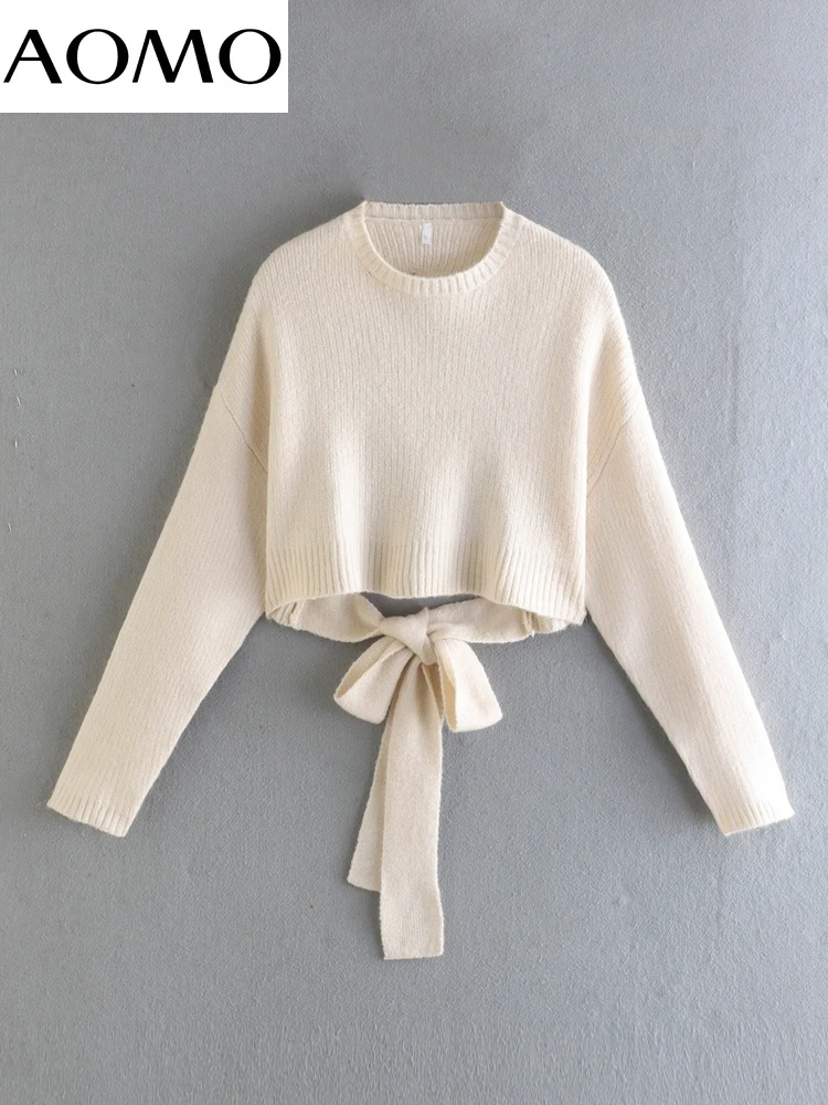 AOMO Women 2022 Fashion Solid Oversized Backless Sweater with Bow Vintage Crop Pullovers Chic Tops QJ31A
AOMO Women 2022 Fashion Solid Oversized Backless Sweater with Bow Vintage Crop Pullovers Chic Tops QJ31A