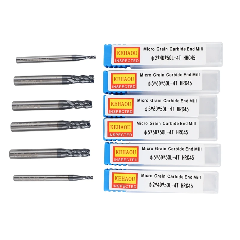 6 Pcs 1-6 Mm 4 Flutes Hrc45 Solid Tungsten Carbide End Mill Cnc Router Bits Tools Cnc Milling Cutter Bits For Metal Cutting
6 Pcs 1-6 Mm 4 Flutes Hrc45 Solid Tungsten Carbide End Mill Cnc Router Bits Tools Cnc Milling Cutter Bits For Metal Cutting