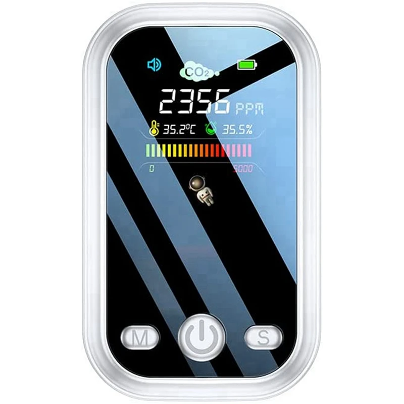 Mini CO2 Detector, Air Quality Monitor, Lightweight CO2 Monitor Alarm With Digital LCD Display, You Can Take It Anywhere
Mini CO2 Detector, Air Quality Monitor, Lightweight CO2 Monitor Alarm With Digital LCD Display, You Can Take It Anywhere