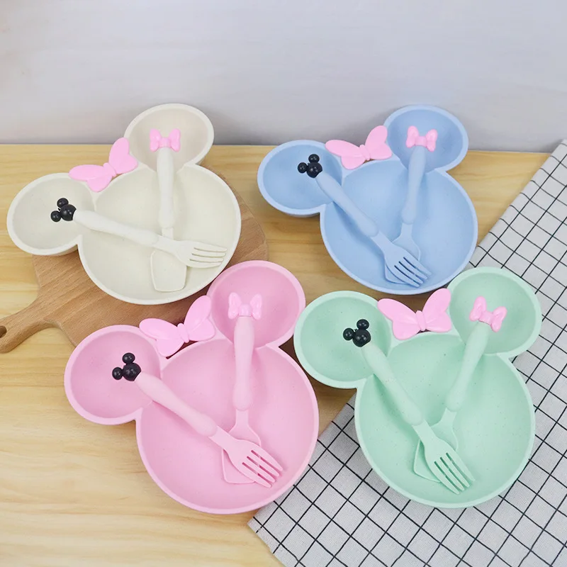 3Pcs set Baby Bowl Tableware Set Bowknot Food Plate Spoon Fork Cartoon Wheat Straw Children's Dishes Kids Dinner Feeding Plate
3Pcs set Baby Bowl Tableware Set Bowknot Food Plate Spoon Fork Cartoon Wheat Straw Children's Dishes Kids Dinner Feeding Plate