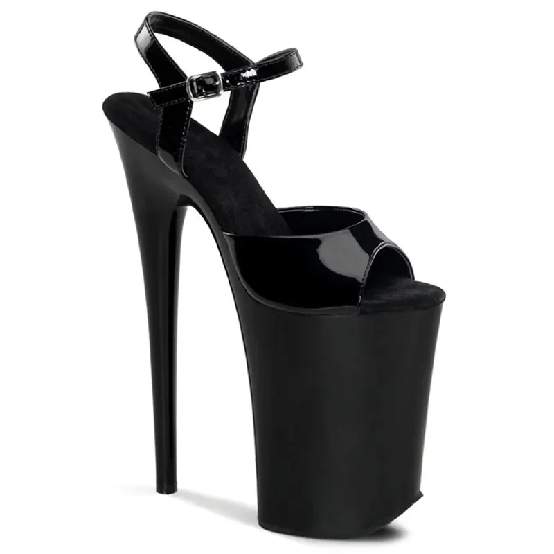 Sexy 23cm High Heeled Women Sandals Peep Toe Platform Sandals Women Patent Leather Buckle Strap Stiletto Pole Dance Shoes Mujer
Sexy 23cm High Heeled Women Sandals Peep Toe Platform Sandals Women Patent Leather Buckle Strap Stiletto Pole Dance Shoes Mujer
