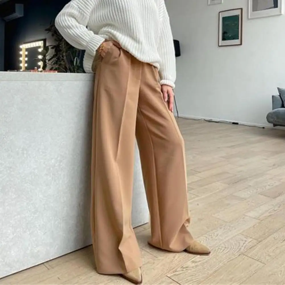 Women Pants Solid Color Wide Leg Summer Temperament Slim-fitting New Female Floor-Length White Suits Pants for Beach
Women Pants Solid Color Wide Leg Summer Temperament Slim-fitting New Female Floor-Length White Suits Pants for Beach