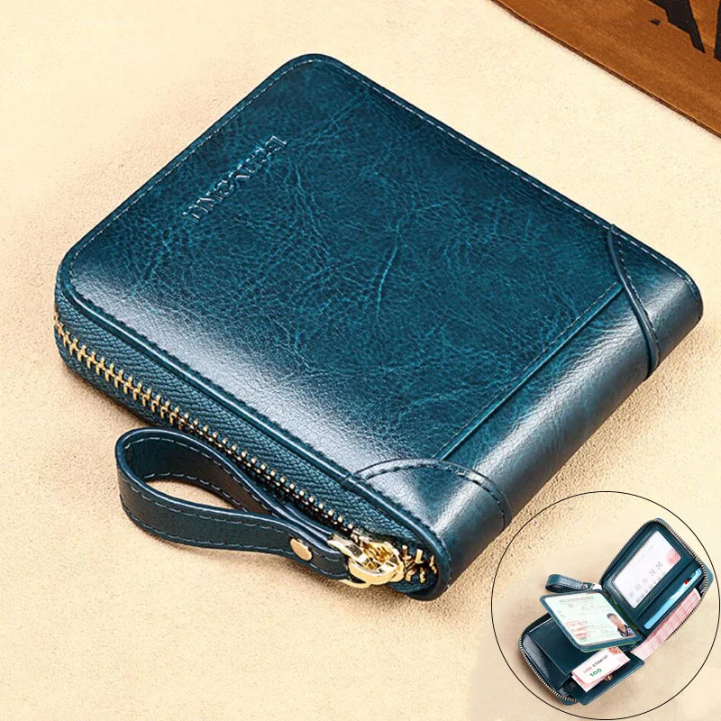 2023 New Women's Wallet Genuine Leather Zipper Purses Short Wallet Women Card Holder Clutch Wallet Blue Red Coin Purse Money Bag
2023 New Women's Wallet Genuine Leather Zipper Purses Short Wallet Women Card Holder Clutch Wallet Blue Red Coin Purse Money Bag