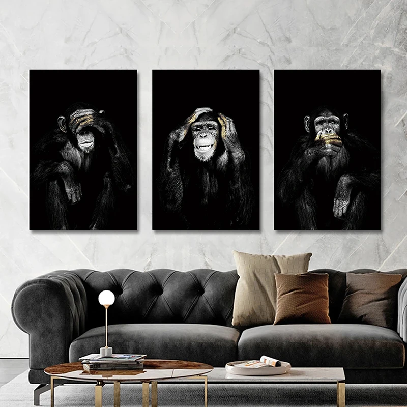 Big Size Poster Animal Wall Art Canvas Painting Chimpanzees Posters and Prints Wall Pictures For Child Room Home Decor Cuadros
Big Size Poster Animal Wall Art Canvas Painting Chimpanzees Posters and Prints Wall Pictures For Child Room Home Decor Cuadros