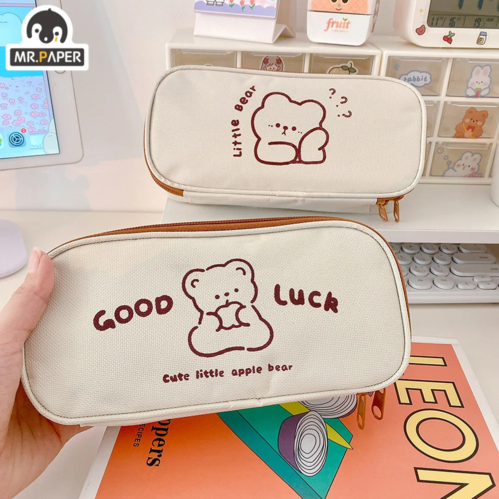 Mr. Paper 4 Style Cartoon Little Bear School Supplies Simple High Capacity Manual Account Material Pencil Bags
Mr. Paper 4 Style Cartoon Little Bear School Supplies Simple High Capacity Manual Account Material Pencil Bags